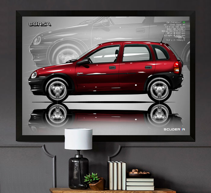 Thumbnail: QUADRO DECORATIVO CHEVROLET CORSA SUPER 1.0 16V 4P - SIDE STREET