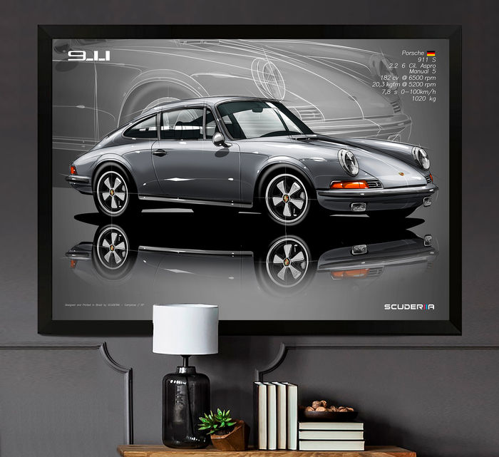 QUADRO DECORATIVO PORSCHE 911 S 2.2 165cv (901) - PERSPECTIVE