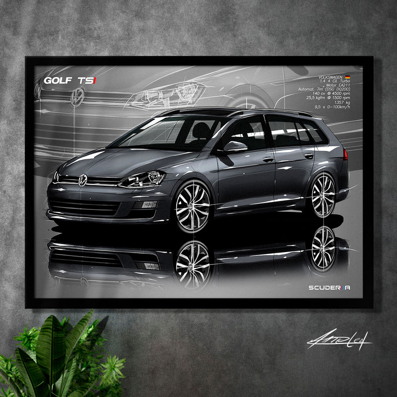 Thumbnail: QUADRO DECORATIVO VOLKSWAGEN GOLF VARIANT 1.4 TSI (MK7)  - PERSPECTIVE