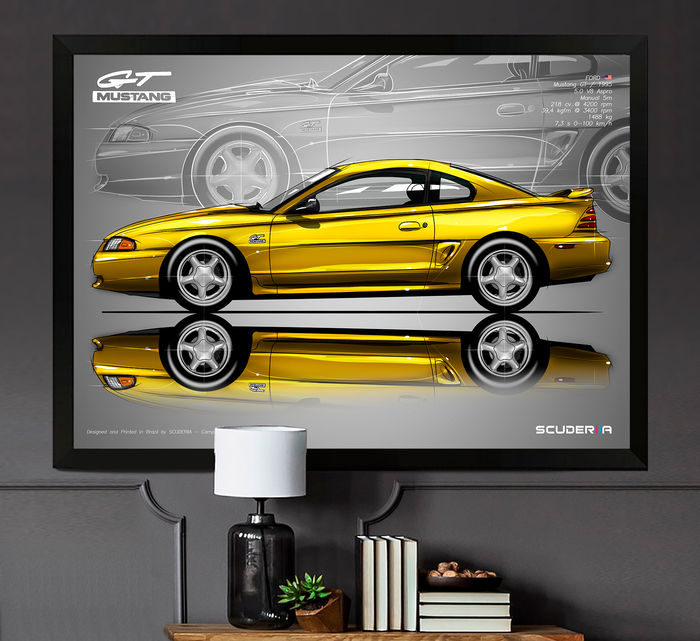 Miniatura: QUADRO DECORATIVO FORD MUSTANG GT 5.0 V8 MANUAL 1995 - SIDE STREET