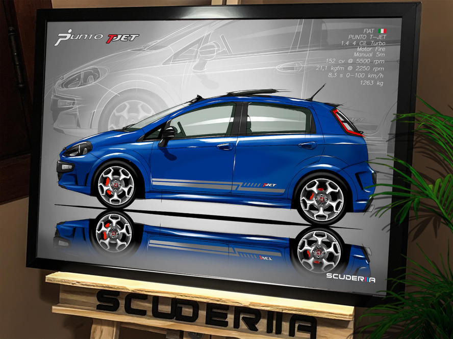 Miniatura: QUADRO DECORATIVO FIAT PUNTO TJET 1.4 TURBO (G2) - SIDE STREET