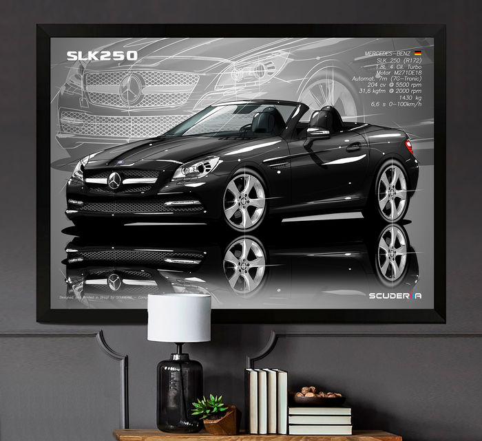 Thumbnail: QUADRO DECORATIVO MERCEDES-BENZ SLK 250 1.8 TURBO R172  - PERSPECTIVE
