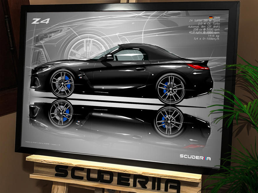 Miniatura: QUADRO POSTER BMW Z4 G29 SDRIVE 30i M Sport 2.0 TWINPOWER G29 - SIDE STREET TURBO