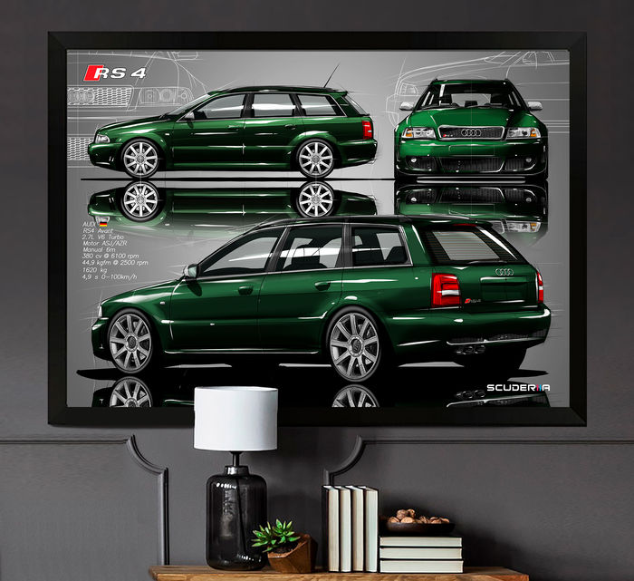 Thumbnail: QUADRO DECORATIVO AUDI RS4 AVANT 2.7 V6 380cv B5  - COMPOSITION I