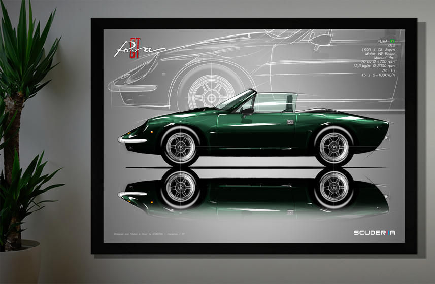 Thumbnail: QUADRO DECORATIVO PUMA GTS 1600 CONVERSÍVEL - SIDE STREET