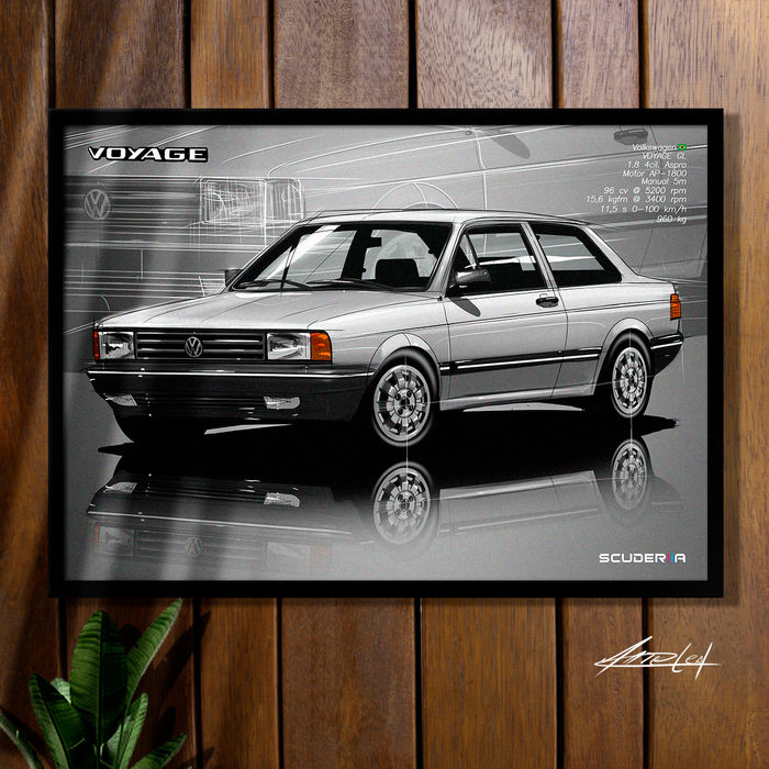 Miniatura: QUADRO DECORATIVO VOLKSWAGEN VOYAGE GL 1.8 1987-1990 - PERSPECTIVE