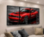 Miniatura: QUADRO DECORATIVO DODGE CHALLENGER SRT HELLCAT - PERSPECTIVE - MOSAICO POSTER DODGE CHALLENGER