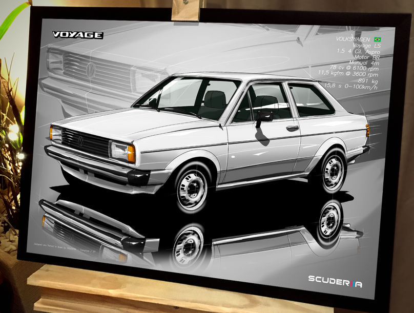 Miniatura: QUADRO DECORATIVO VOLKSWAGEN VOYAGE LS 82-83 - PERSPECTIVE