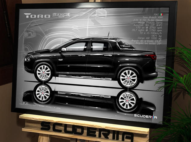 Thumbnail: QUADRO DECORATIVO FIAT TORO RANCH 2.0 TURBO DIESEL 4X4 - SIDE STREET