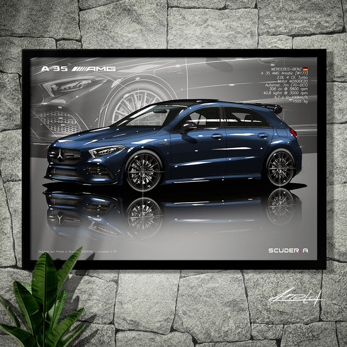 Miniatura: QUADRO DECORATIVO MERCEDES-BENZ A 35 AMG 2.0 TURBO 4MATIC  W177  - PERSPECTIVE