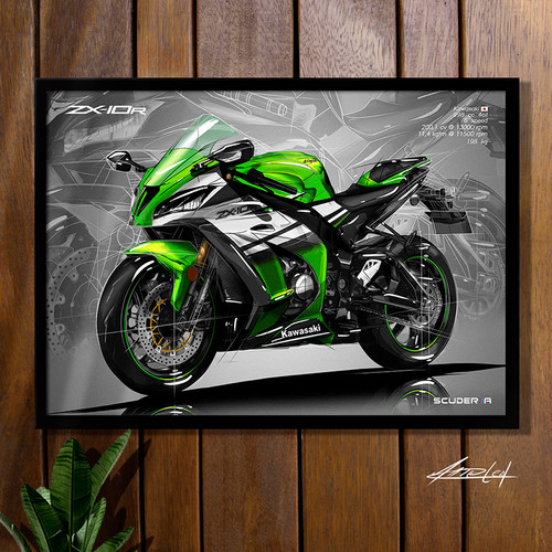 mcワークス 15周年アニバーサリーモデル QUADRO DECORATIVO KAWASAKI ZX10R NINJA 2015 ANNYVERSARY EDITION