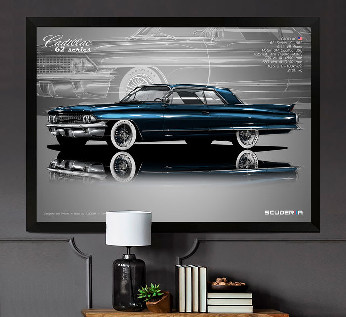 Thumbnail: QUADRO DECORATIVO CADILLAC 62 SERIES COUPE 1962 - PERSPECTIVE