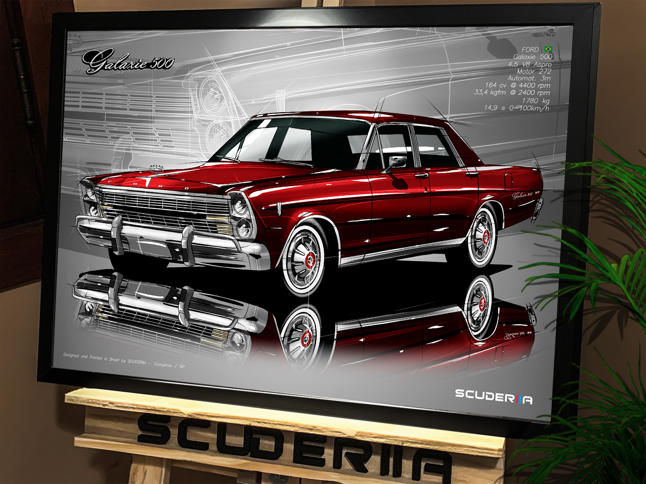 Miniatura: QUADRO DECORATIVO FORD GALAXYE 500 V8 - PERSPECTIVE