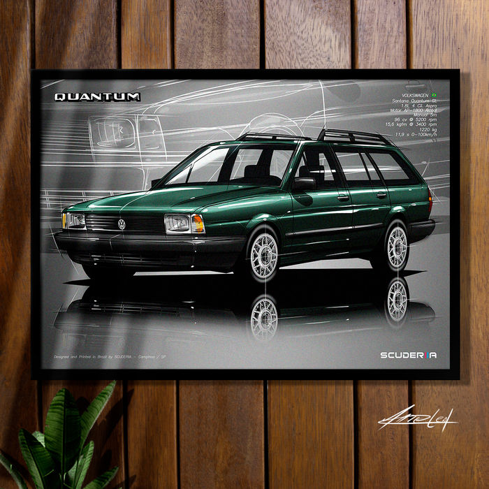 Miniatura: QUADRO DECORATIVO VOLKSWAGEN SANTANA QUANTUM GL 1.8 - PERSPECTIVE