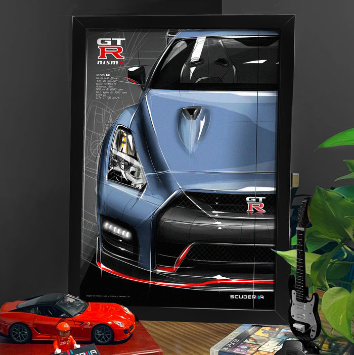 Thumbnail: QUADRO DECORATIVO NISSAN GTR NISMO 3.8 V6 BITURBO (R35) - FRONT VIEW