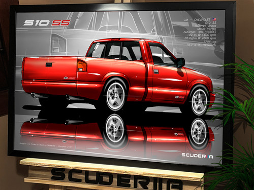 QUADRO DECORATIVO CHEVROLET SS10 CS 4.3 V6 VORTEC - PERSPECTIVA