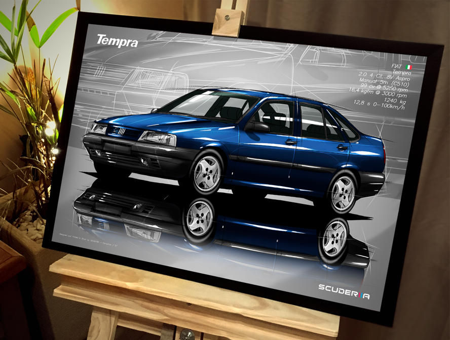 TEMPRA 1992-1995 4P 8V - PERSPECTIVE FIAT I.E. ASPIRADO