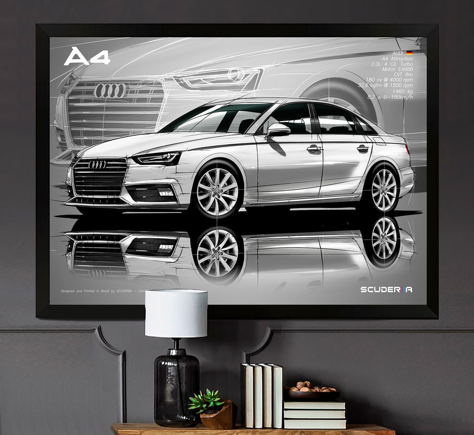 Miniatura: QUADRO DECORATIVO AUDI A4 SEDAN 2.0 ATTRACTION (B8) - 2013-2016 - PERSPEC