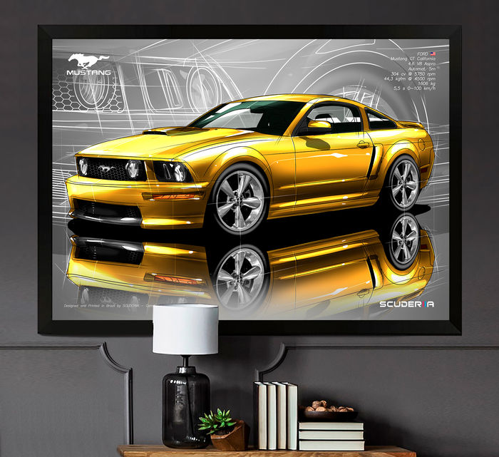 Miniatura: QUADRO DECORATIVO FORD MUSTANG GT CALIFORNIA - PERSPECTIVE
