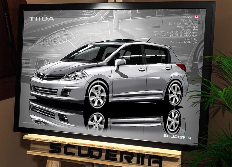 Miniatura: QUADRO DECORATIVO NISSAN TIIDA SL 2.0 MANUAL - PERSPECTIVE SCUDERIIA