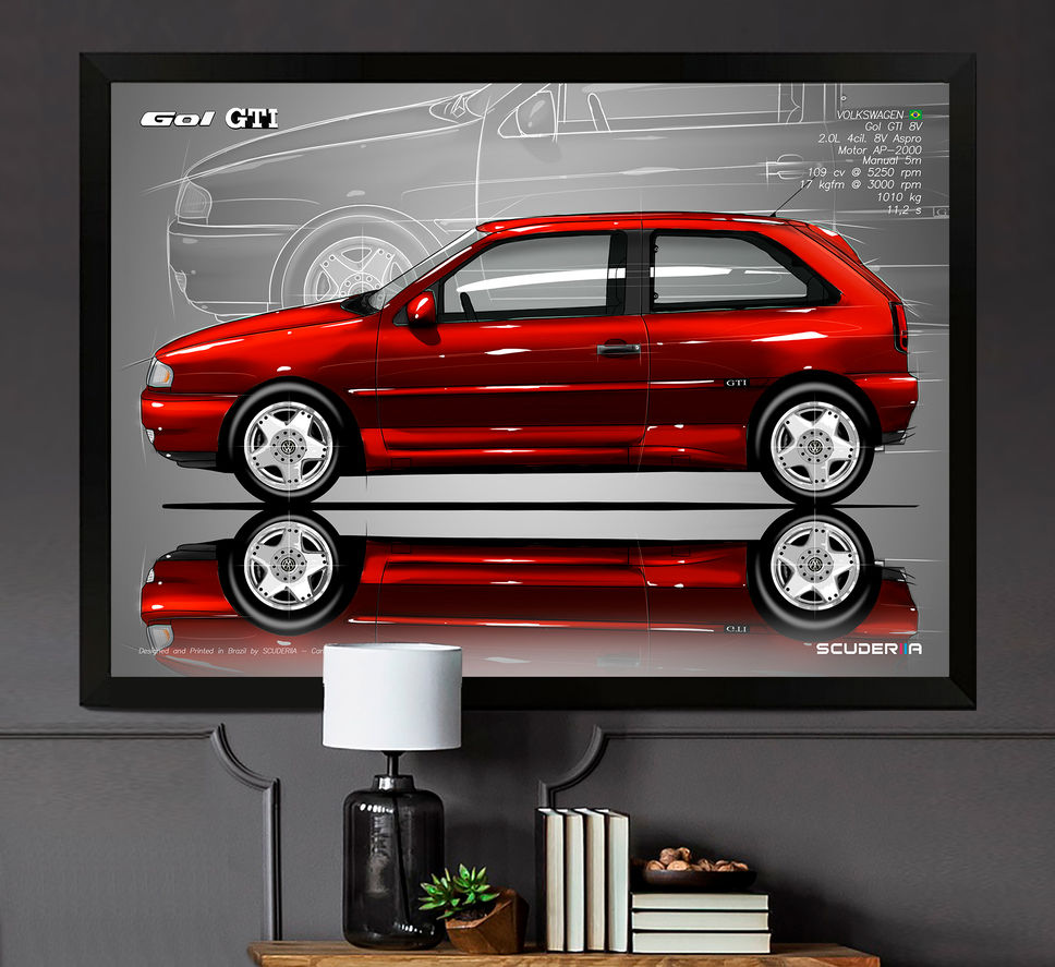 Miniatura: QUADRO DECORATIVO VOLKSWAGEN GOL GTI 8V - SIDE STREET