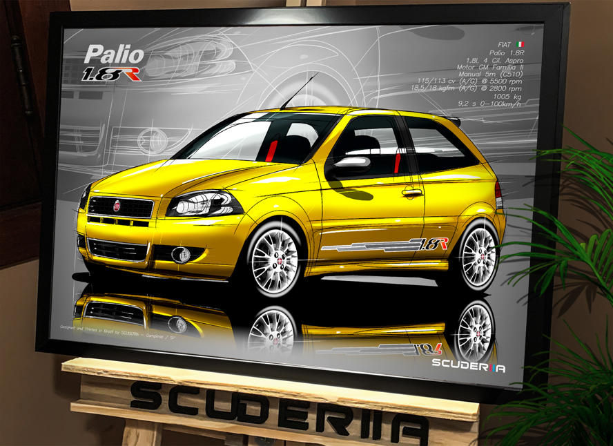 Miniatura: QUADRO POSTER FIAT PALIO 1.8R 2P - 08/09 - PERSPECTIVE