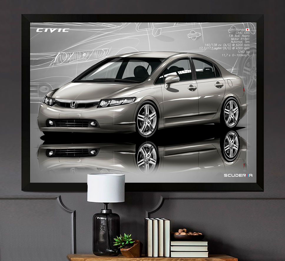 Thumbnail: QUADRO DECORATIVO HONDA CIVIC EXS 1.8 AUT G8 (2006-2008) - PERSPECTIVE