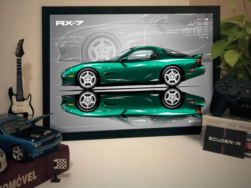 Thumbnail: QUADRO DECORATIVO MAZDA RX7 1.3 TURBO WANKEL (MK3) - SIDE STREET