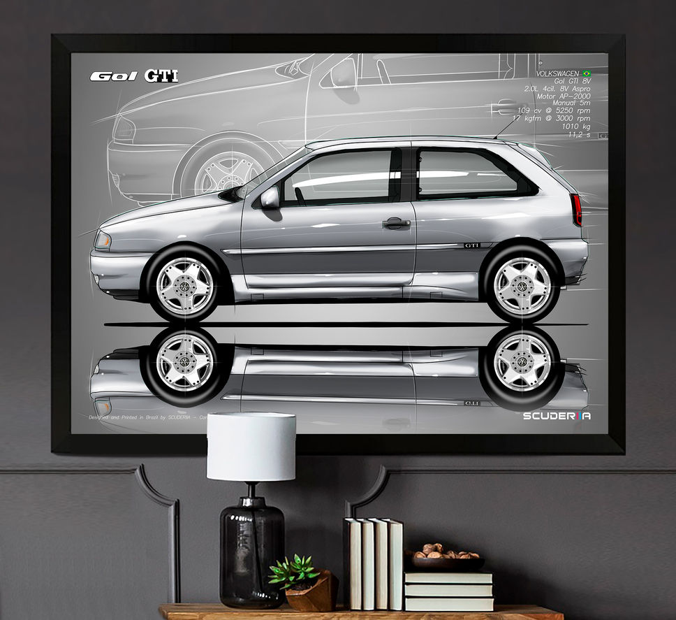 Miniatura: QUADRO DECORATIVO VOLKSWAGEN GOL GTI 8V - SIDE STREET