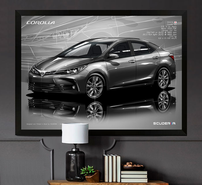 Thumbnail: QUADRO DECORATIVO TOYOTA COROLLA XEI 2018-2019 - PERSPECTIVE