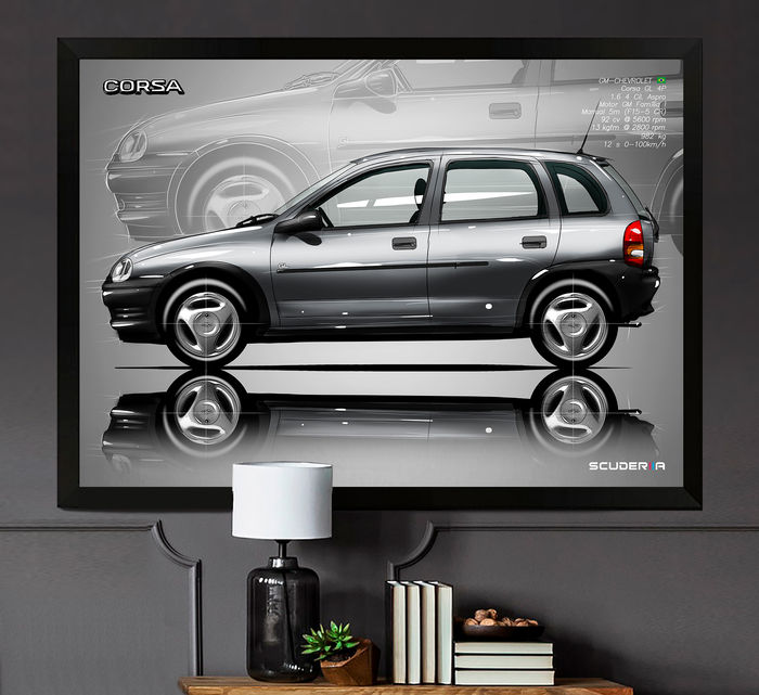 Miniatura: QUADRO DECORATIVO CHEVROLET CORSA GL 1.6 4P - SIDE STREET
