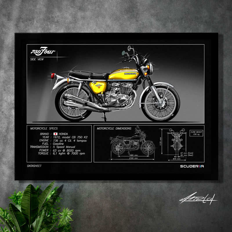 Thumbnail: QUADRO DECORATIVO HONDA CB 750 Four K2 - DATA SHEET