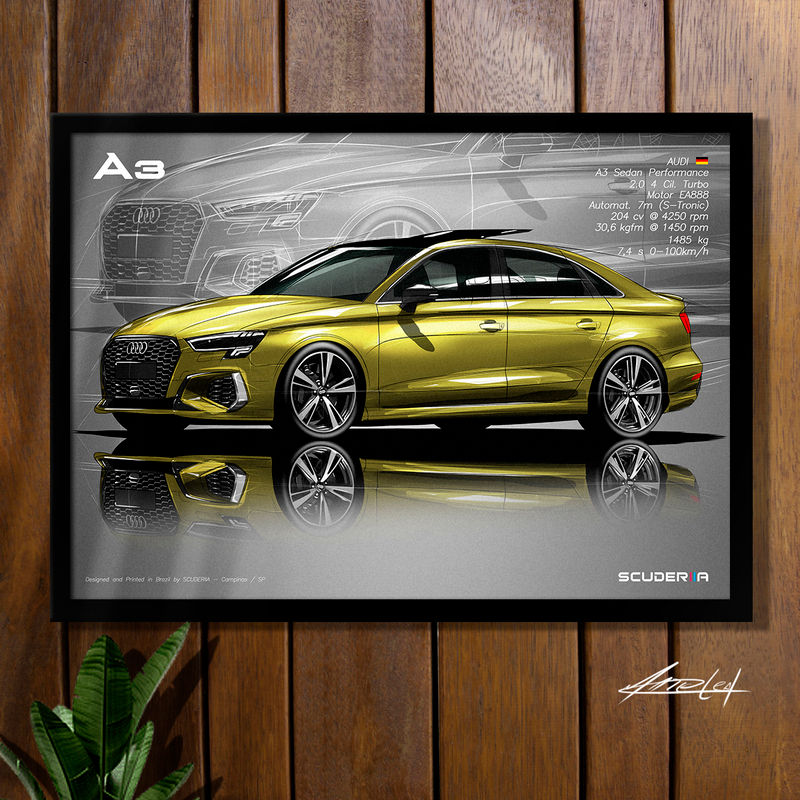 Thumbnail: QUADRO DECORATIVO AUDI A3 SEDAN PERFORMANCE 22-24  - PERSPECTIVE