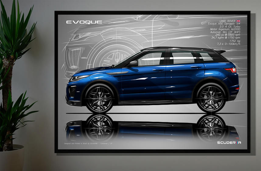 Miniatura: QUADRO DECORATIVO LAND ROVER RANGE ROVER EVOQUE HSE 14-18 - SIDE STREET