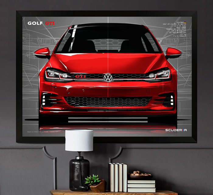 Thumbnail: QUADRO DECORATIVO VOLKSWAGEN GOLF GTI 2.0 TSi (MK7,5) - DIANTEIRA