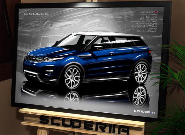 Miniatura: QUADRO DECORATIVO LAND ROVER RANGE ROVER EVOQUE DYNAMIC - PERSPECTIVE