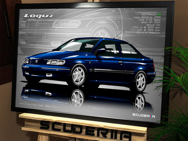 Thumbnail: QUADRO DECORATIVO VOLKSWAGEN LOGUS WOLFSBURG 2.0 8V - PERSPECTIVE AUTOLATINA SCUDERIIA