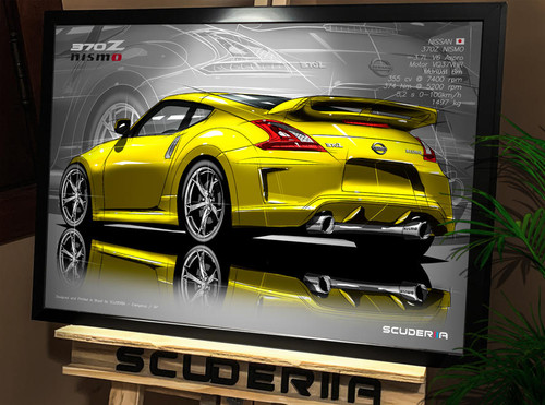 ポスター nis QUADRO DECORATIVO NISSAN 370Z NISMO 3.7 V6 2009-2014 - PERSPECTIVA