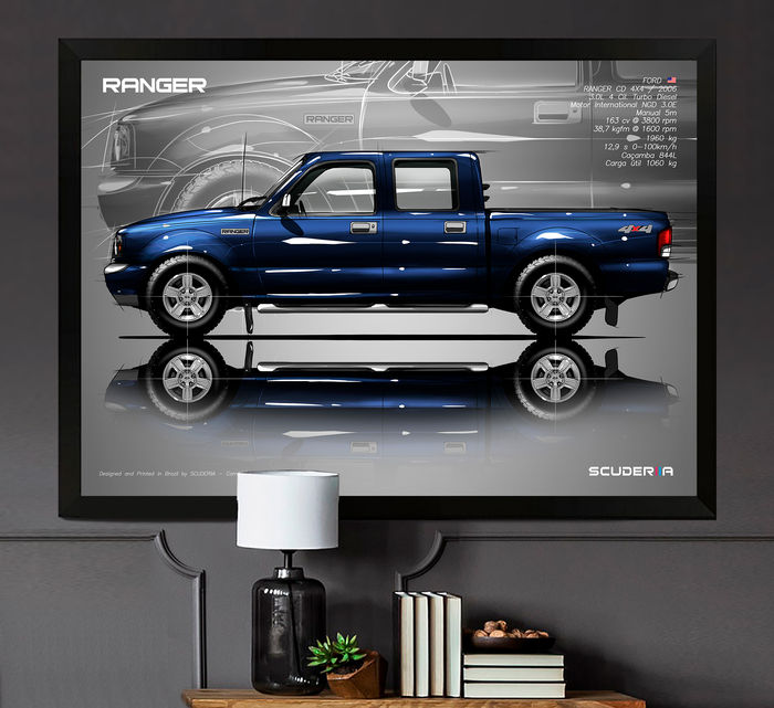 Thumbnail: QUADRO DECORATIVO FORD RANGER CD 3.0 4X4 2005-2009 - SIDE STREET
