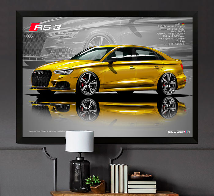 Thumbnail: QUADRO DECORATIVO AUDI RS3 SEDAN 2.5 TURBO 400cv  - PERSPECTIVE