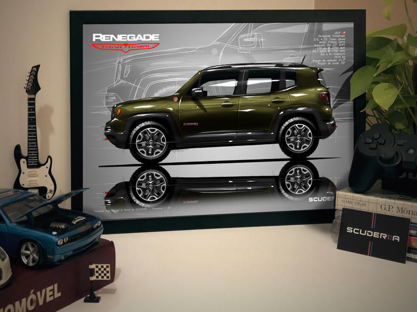 Miniatura: QUADRO DECORATIVO JEEP RENEGADE TRAILHAWK 2.0 TURBO DIESEL 15-21 - SIDE STREET