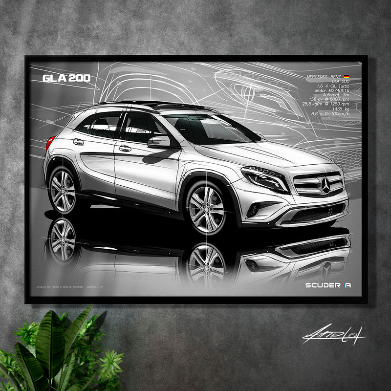 Miniatura: QUADRO DECORATIVO MERCEDES-BENZ GLA 200 1.6 TURBO (X156) - PERSPECTIVE