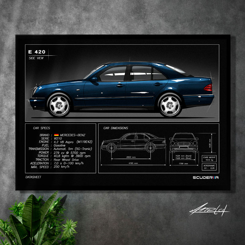 Miniatura: QUADRO DECORATIVO MERCEDES-BENZ E420 W210 - DATA SHEET