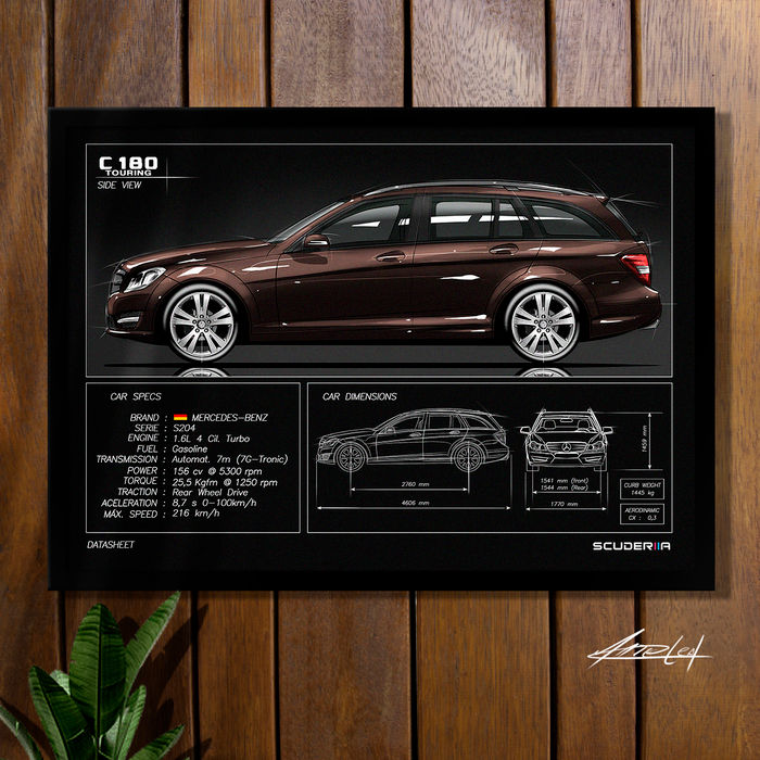 Miniatura: QUADRO DECORATIVO MERCEDES-BENZ C 180 TOURING S204 - DATA SHEET