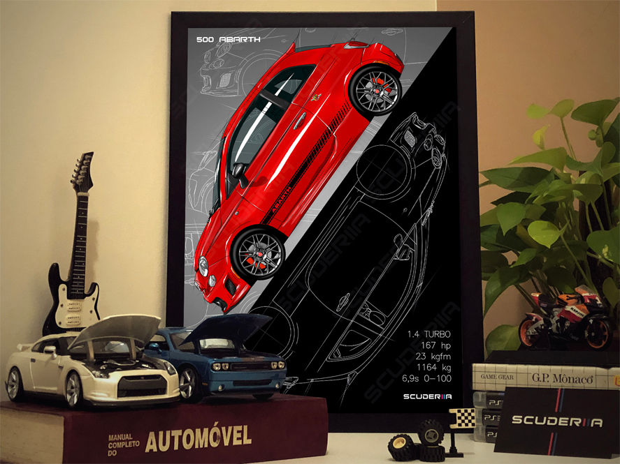 Thumbnail: QUADRO DECORATIVO FIAT 500 ABARTH 1.4 TURBO 167 cv - GRADIENT STREET