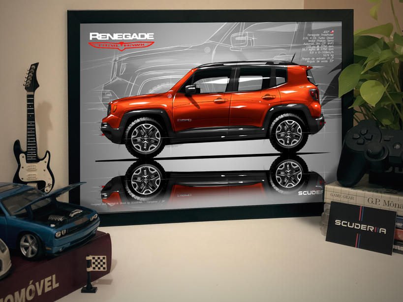 Miniatura: QUADRO DECORATIVO JEEP RENEGADE TRAILHAWK 2.0 TURBO DIESEL 15-21 - SIDE STREET