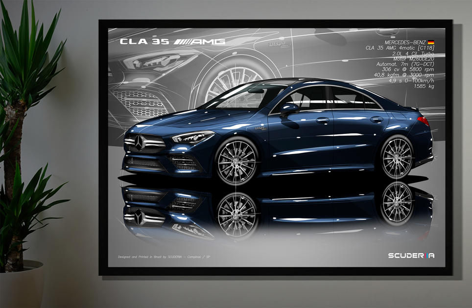 Thumbnail: QUADRO DECORATIVO MERCEDES-BENZ CLA 35 AMG 2.0 TURBO 4MATIC  C118  - PERSPECTIVE