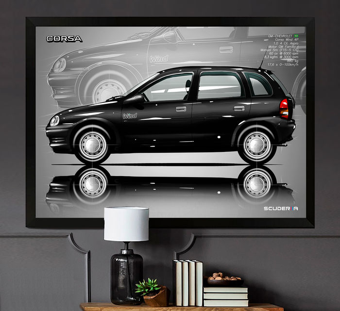 Miniatura: QUADRO DECORATIVO CHEVROLET CORSA WIND 1.0 4P - SIDE STREET