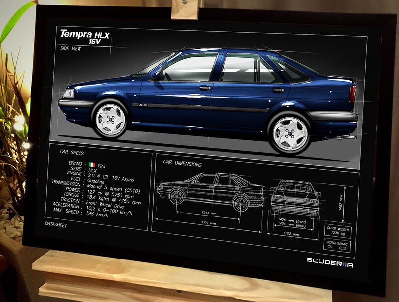 Miniatura: QUADRO DECORATIVO FIAT TEMPRA HLX 2.0 16V 1996-1998 4P -DATA SHEET