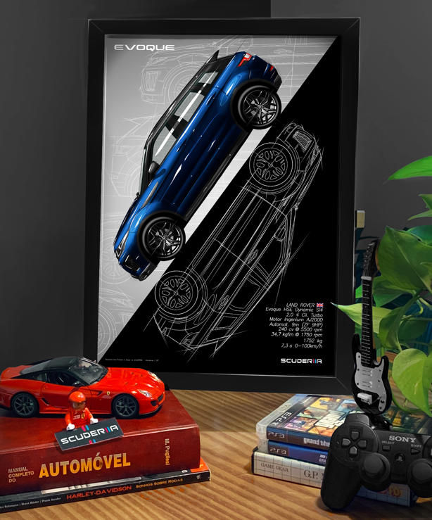 Thumbnail: QUADRO DECORATIVO LAND ROVER RANGE ROVER EVOQUE HSE 14-18 - GRADIENT STREET